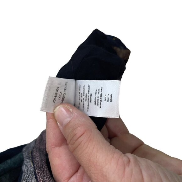 Rails Womens Dress Size Large Multicolor Lola Metallic Wrap Varadero Striped - Picture 4 of 8